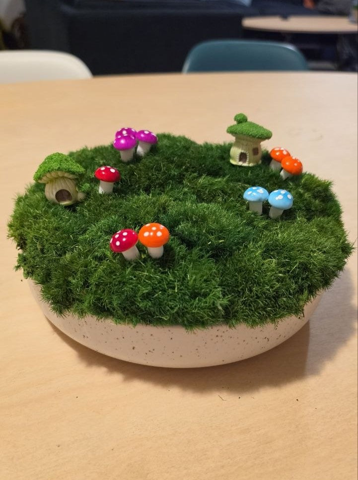 Large Preserved Moss Centrepiece – Ceramic Bowl